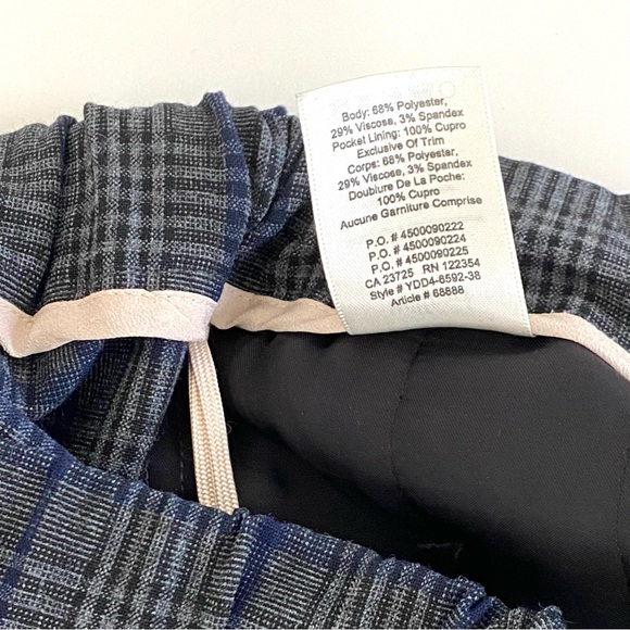 Aritzia Wilfred Darontal Pant in Navy Gray Plaid - Picture 5 of 8